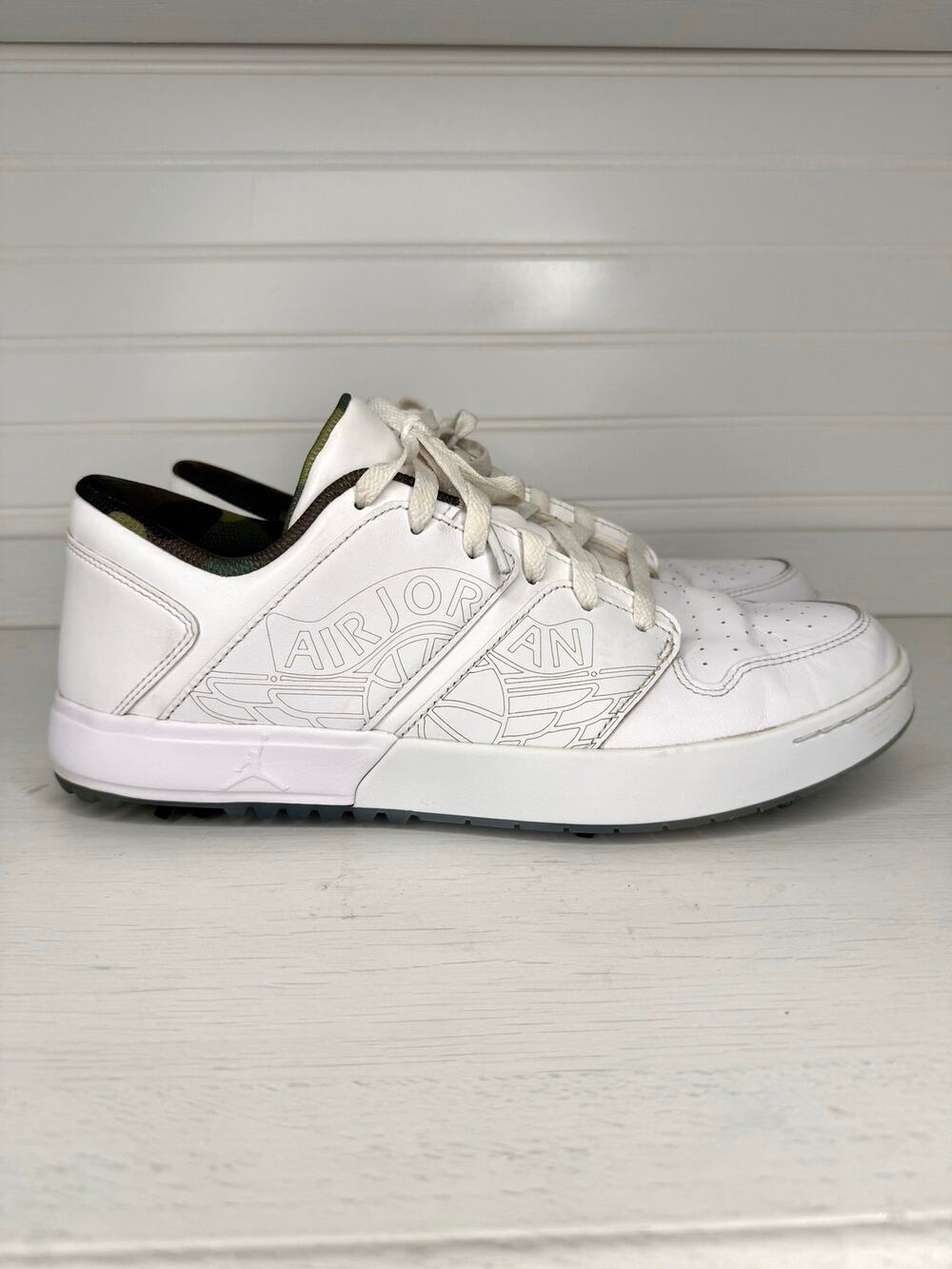 Nike Jordan NU Retro 1 G Golf White Camo FZ4153-102 Men’s 11.5 Spikeless Shoes